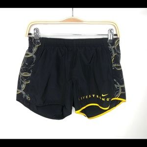 Nike Livestrong Women's Black/Gold Running Shorts